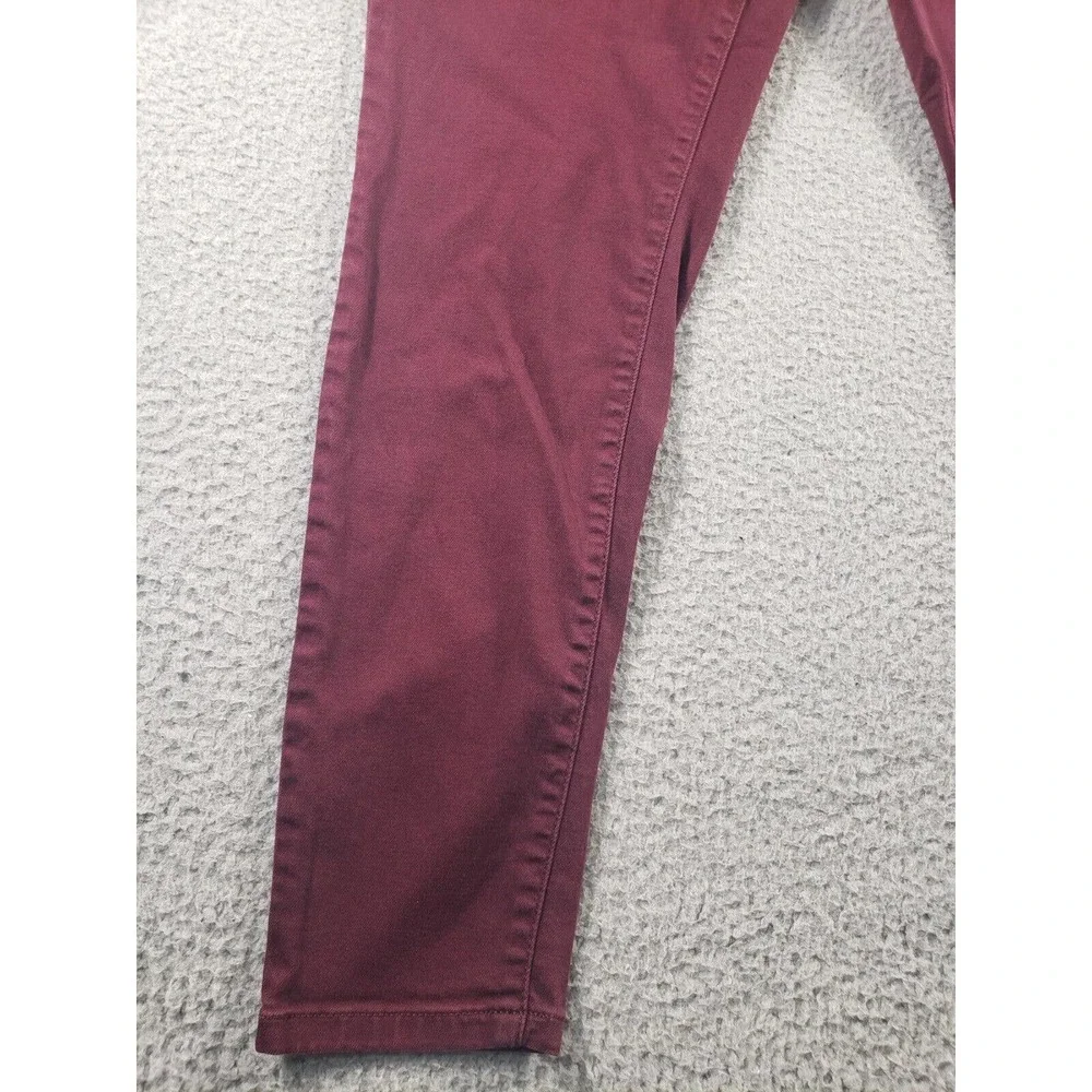 Jennifer Lopez Jeans Womens Size 16 W Skinny Burgundy Denim Jegging Casual 36x29 - Picture 2 of 15